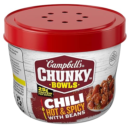 Miniatura 37 de Campbell's Chunky Chili picante y picante con frijoles, lata de 19 onzas (12 unidades)