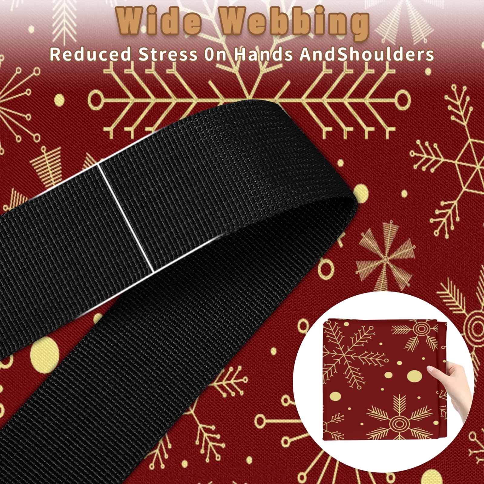 Bolsas de almacenamiento grandes de Navidad con cremalleras y asas, caja de almacenamiento plegable de copos de nieve de Navidad, contenedor de almacenamiento, organizador de mantas, contenedores de