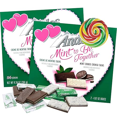 Andes - Mint to Be Together Cookie Crunch y Creme De Menthe Thins mentas envueltas individualmente paquete de 2 934 onzas cada uno