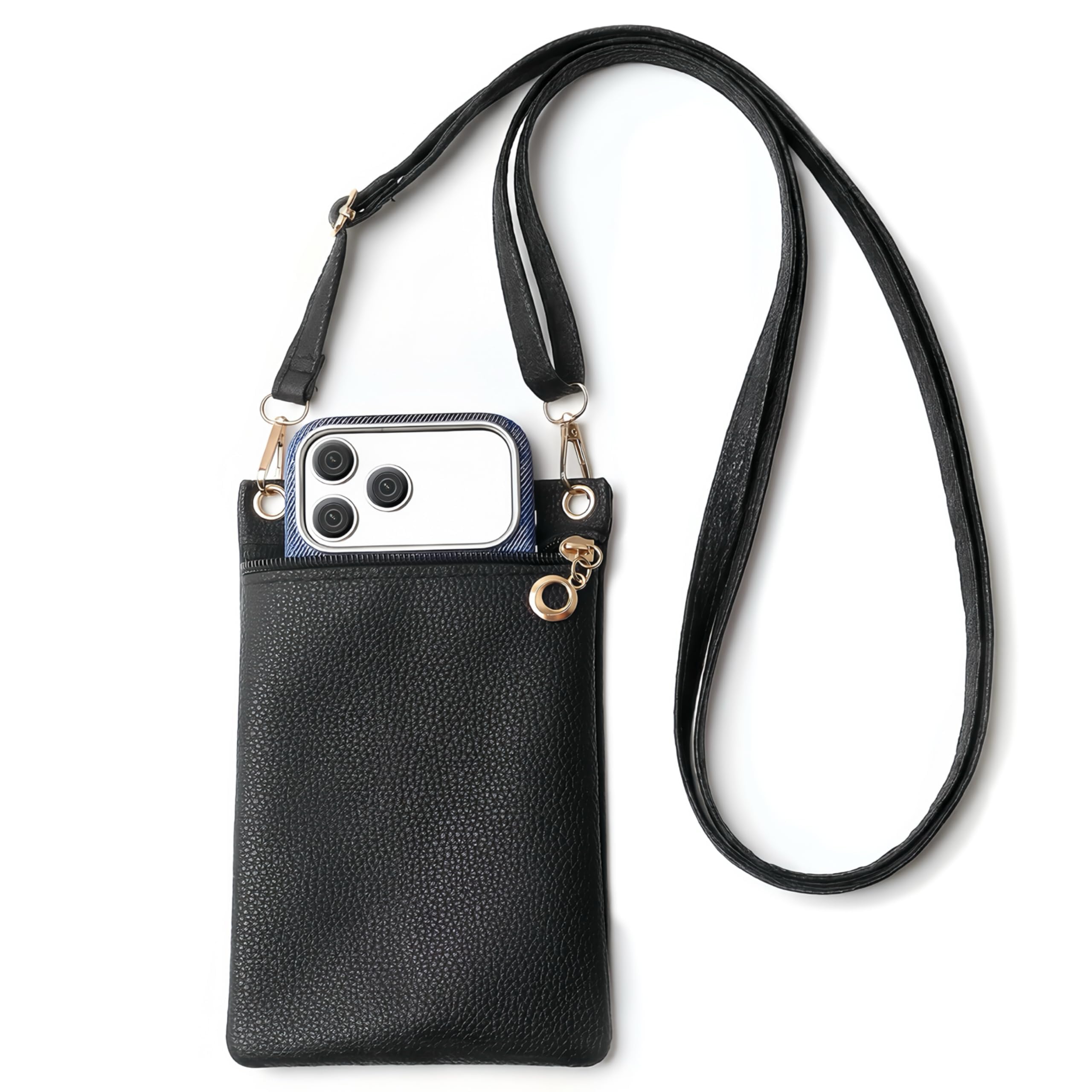 carthome Phone Sling Bags for Women, Mobile Sling Bag for with Storage, Phone Bag for Daily Use, Mobile Purse for Women Sling, Black Color Design, Purses for Women with Adjustable Strap-picture-45