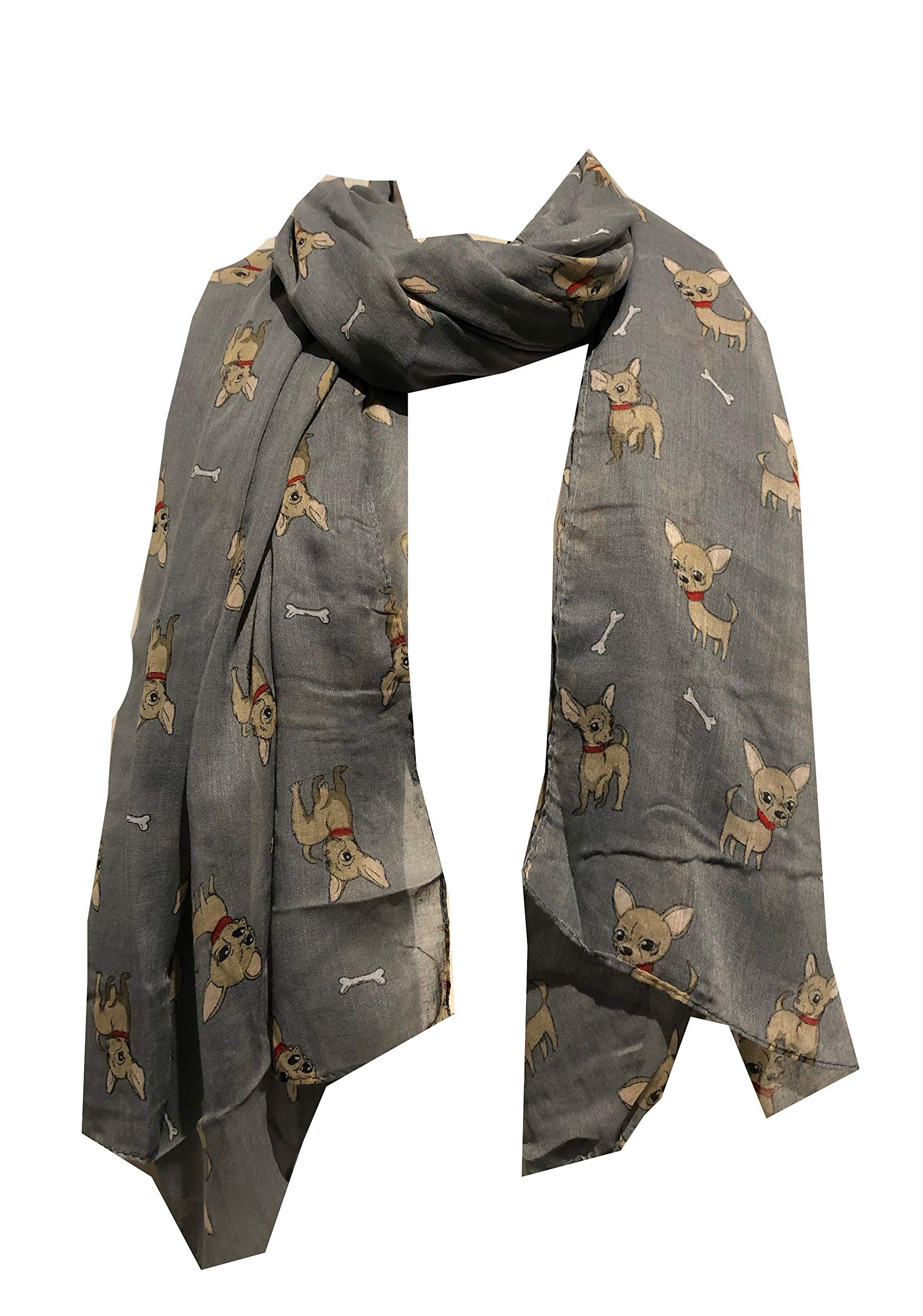 Pamper Yourself Now Grey chihuahua dogs Long Scarf, wrap or shawl. Great for presents/gifts.