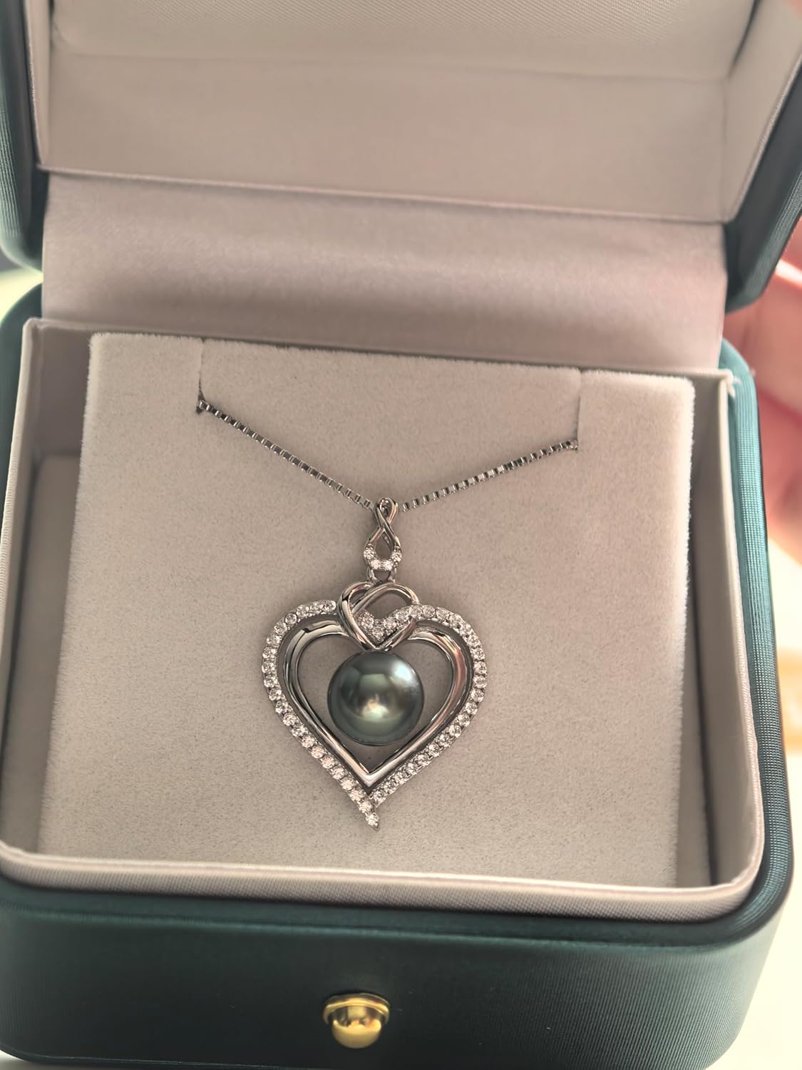 Gifts for Women Wife-Tahitian Black Pearl-Necklace-Gift for Wife Wedding Birthday Anniversary Jewelry-Mom Girlfriend Her Mothers Day Gifts for Mom Women Valentines Day Christmas Day Gifts - Image 6