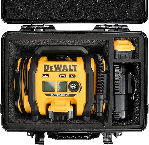 Miniatura 1 de Estuche rígido para compresor de aire compatible con el inflador de neumáticos DEWALT 20V MAX DCC020IB, bolsa de transporte de almacenamiento de