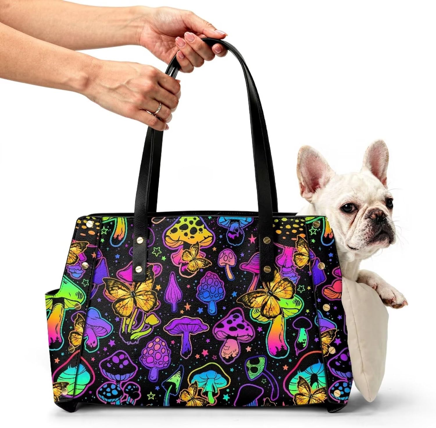 Cute Cat Dog Purse Carrier for Small Dogs Lightweight Dogs and Puppies Tote Bag Carrier Cat Rabbit Purse Small Animal Outdoor Function Handbag Gifts for Pet Lovers