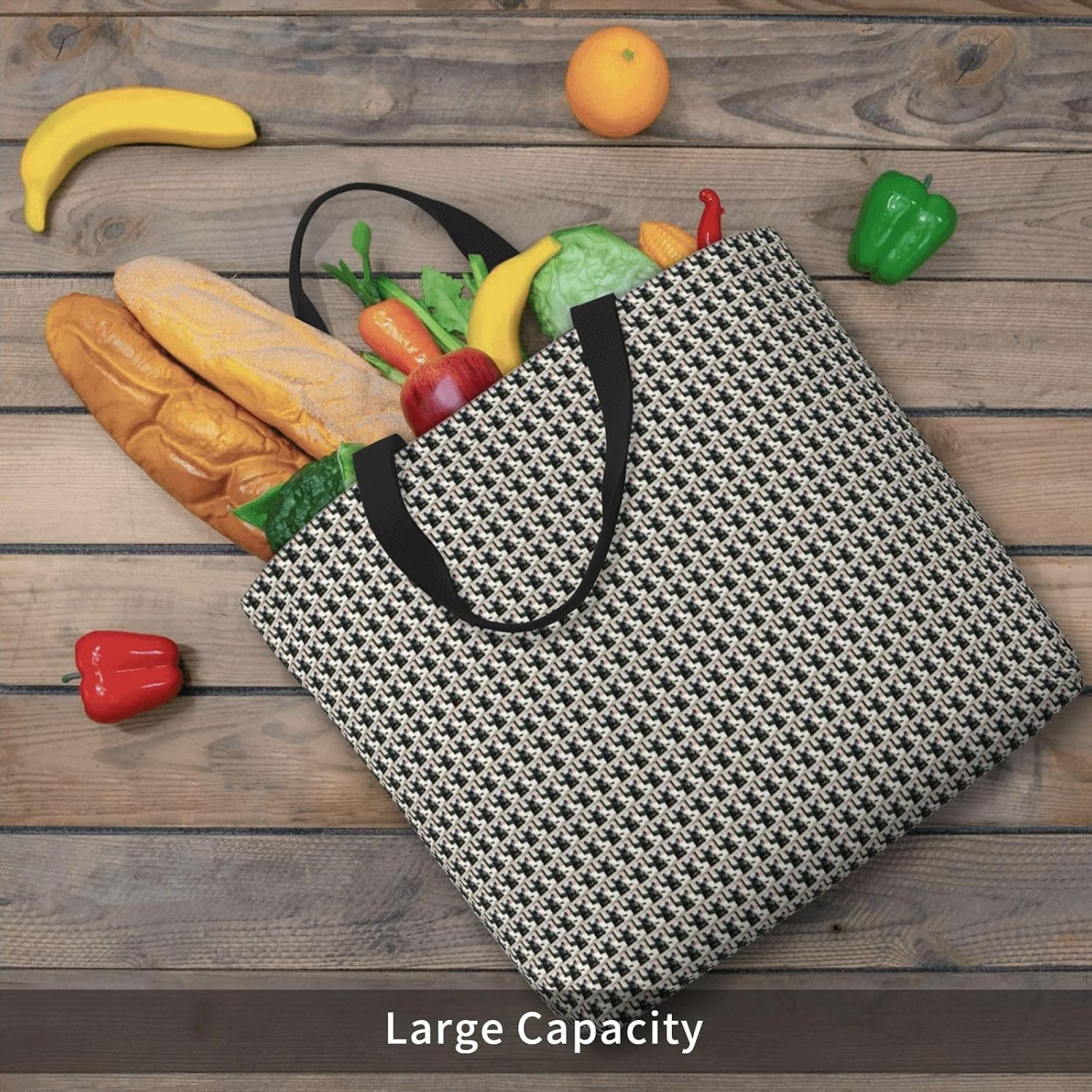 Adorable French Bulldog Print Eco-Friendly Tote Lightweight Grocery Bag Daily Commuting Travel Beach Gym Use