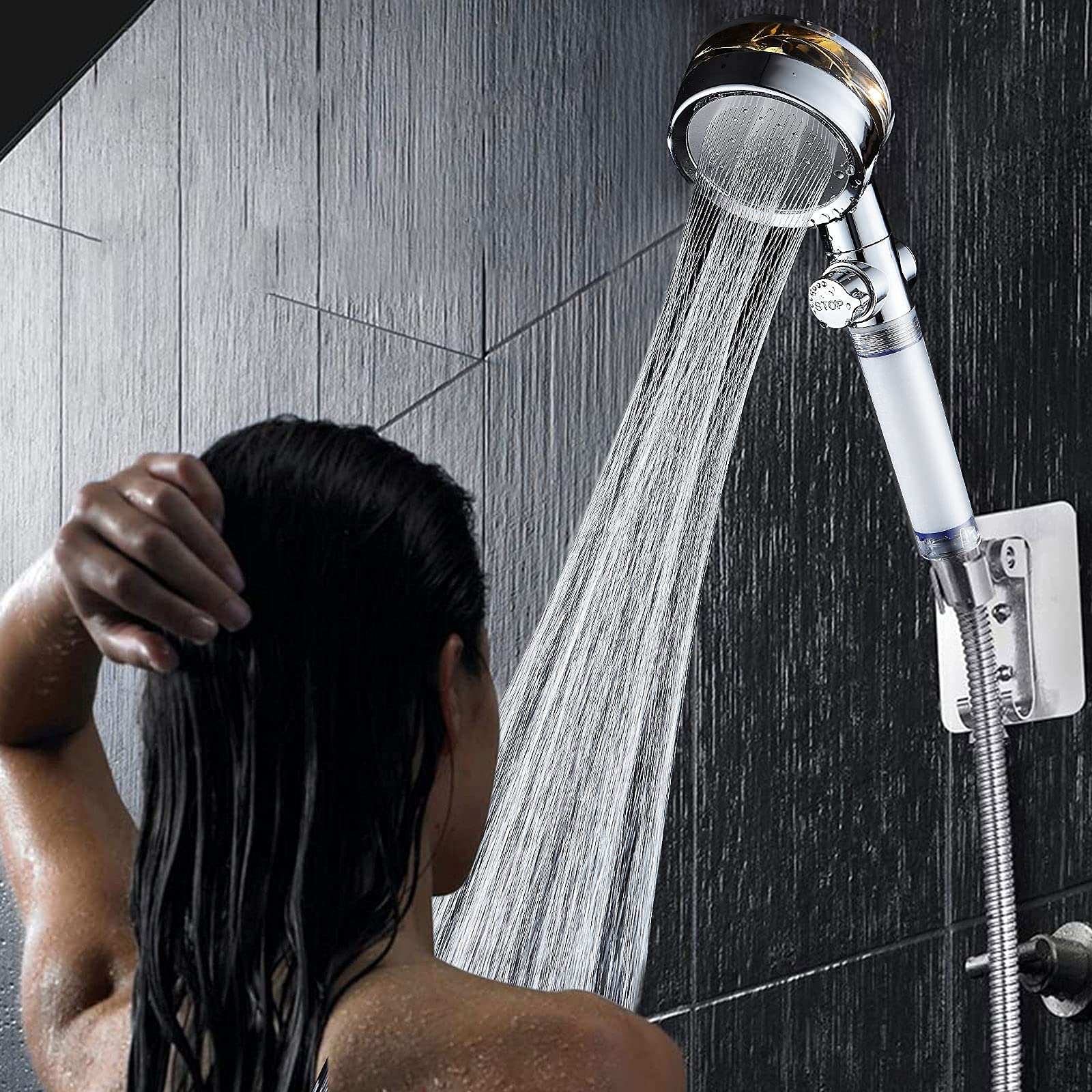 Hydro Jet Power High Pressure Shower Head, The fiji Fan Vortex Turbo Spa Shower  Head, Propeller Driven Shower Head with Filter, Hydrojet Shower Head for  Water Saving Handheld Turbocharged - - Amazon.com