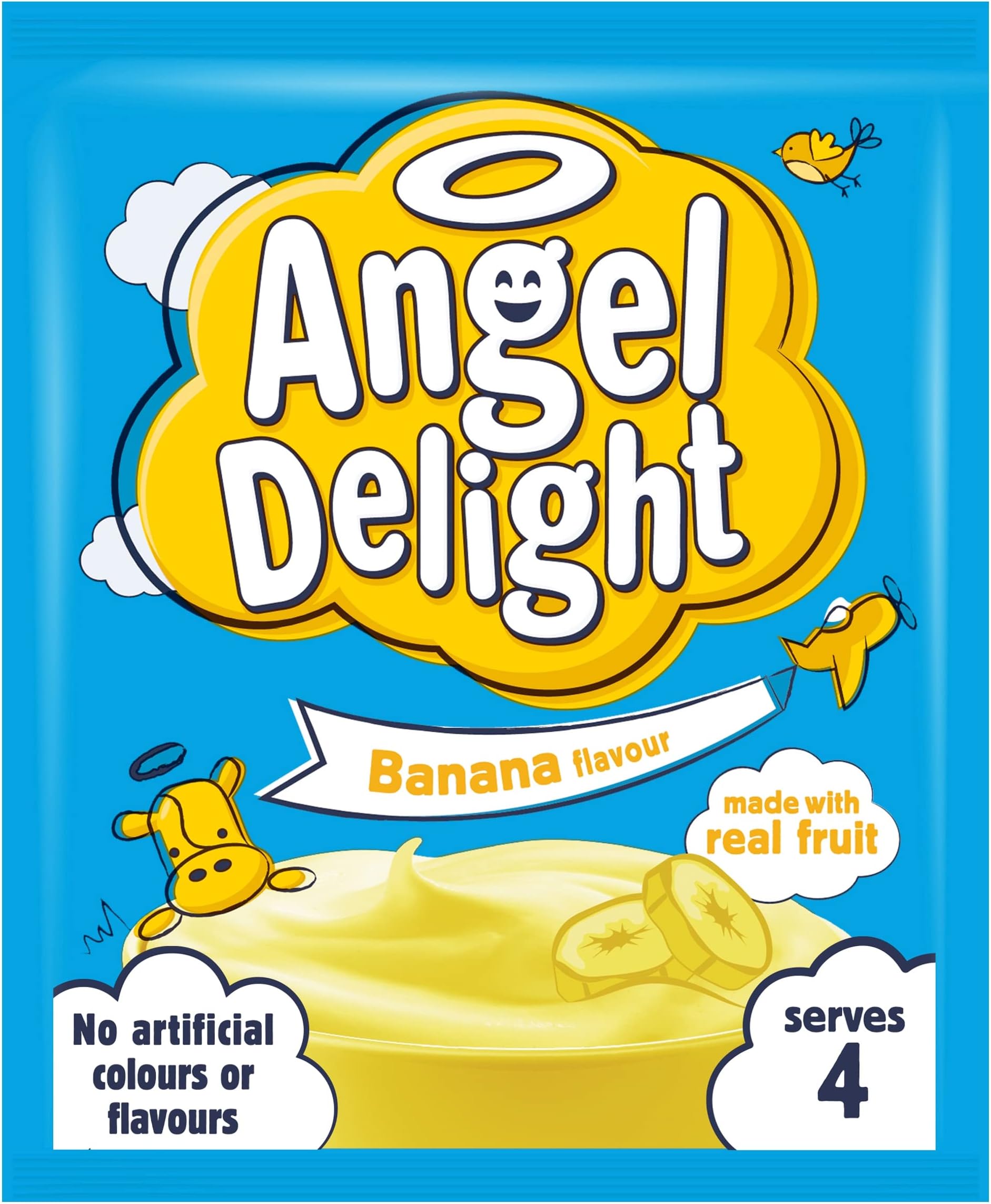 Angel Delight Smooth & Creamy Banana Flavour Instant Dessert Mix, 59 g Sachet (Pack of 1)