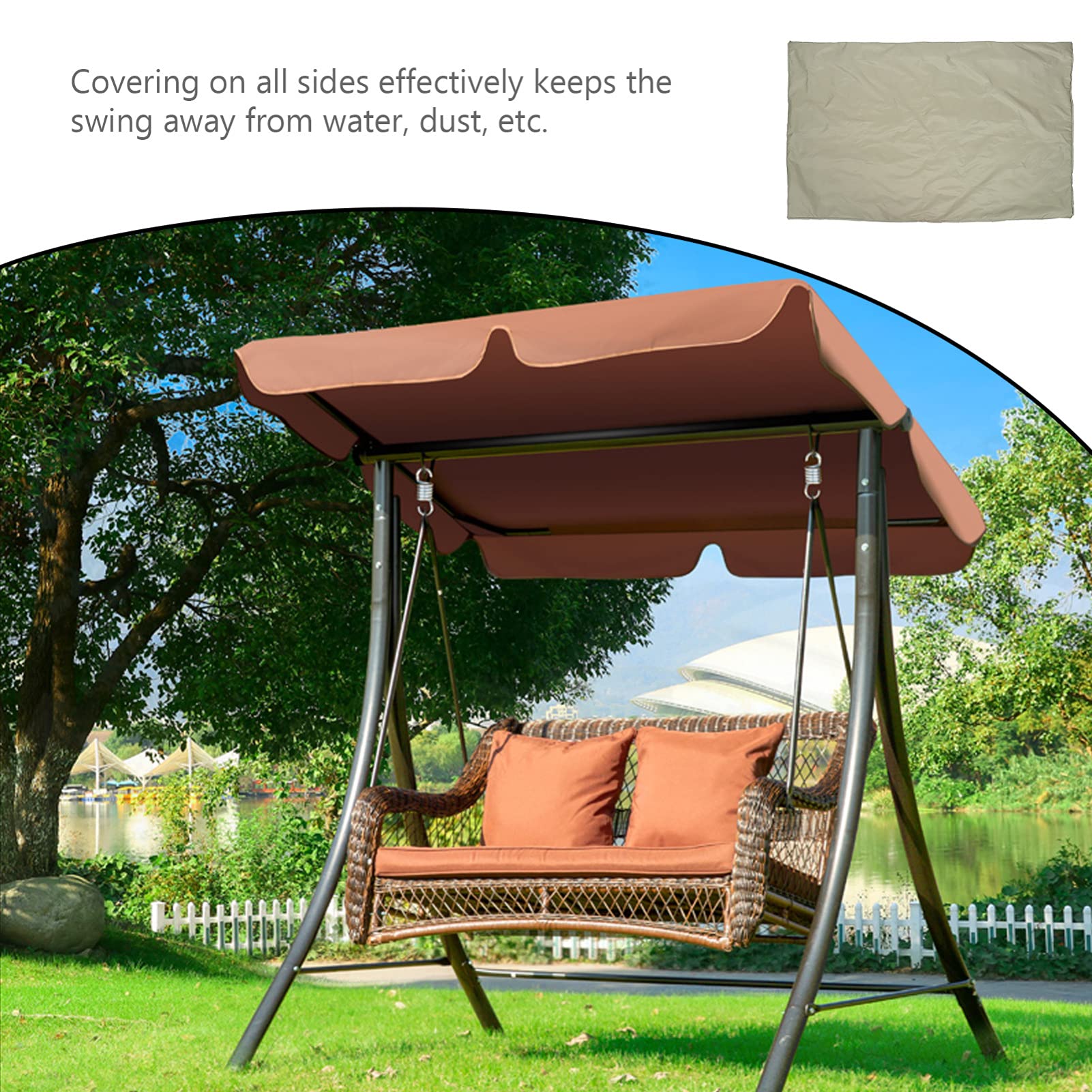 BESPORTBLE 1pc Dust Cover Windproof Accessories 190 Silver Coated Polyester Taffeta