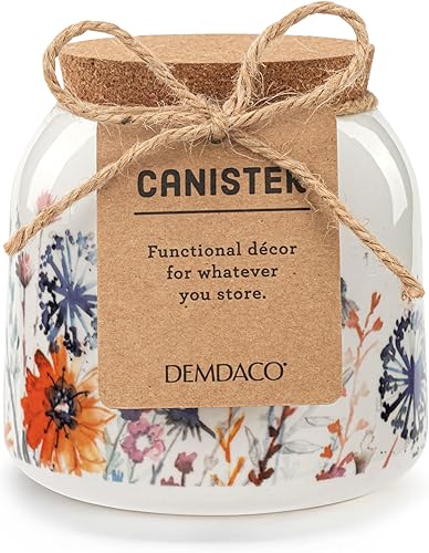 Vista 14 de DEMDACO Heartful Home by Tracy Pesche Collection - Tarro pequeño de cerámica con tapa de corcho, diseño de corazón rojo, puntos y rayas negras, 4.5