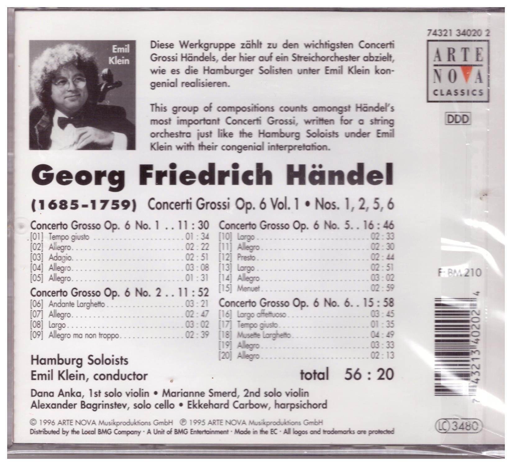 Concerti Grossi 1 [Audio CD]