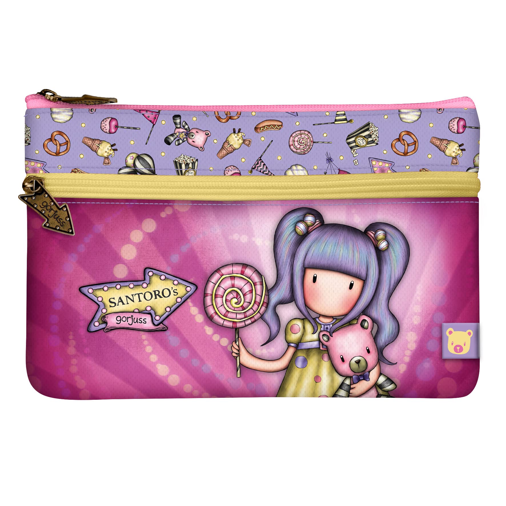 SANTORO Gorjuss - Flat Pencil Case with Pocket - First Prize