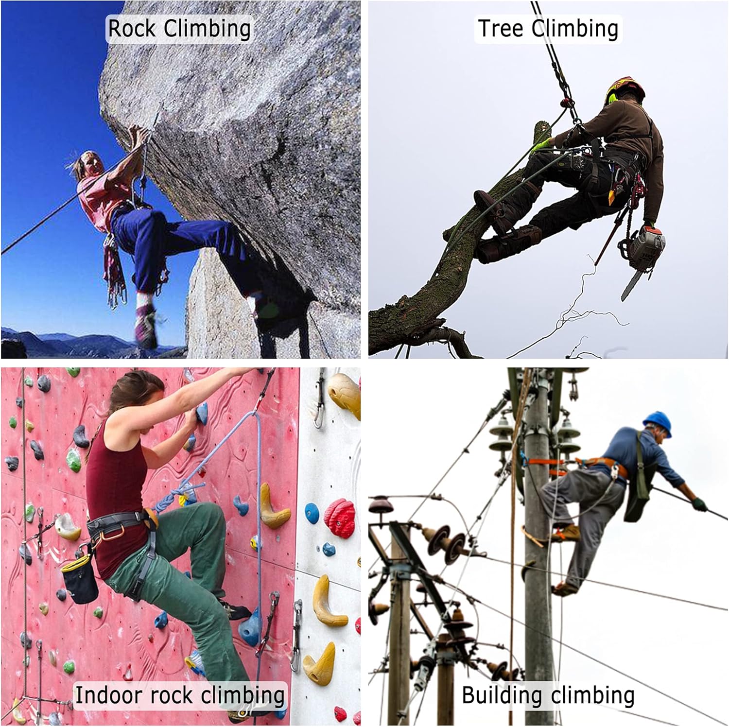 SOB Adjustable Nylon Climbing Ascender Webbing Sling Foot Ascender Loop Mountaineering Rock Climbing Arborist Rescue Aerial Work : Sports & Outdoors