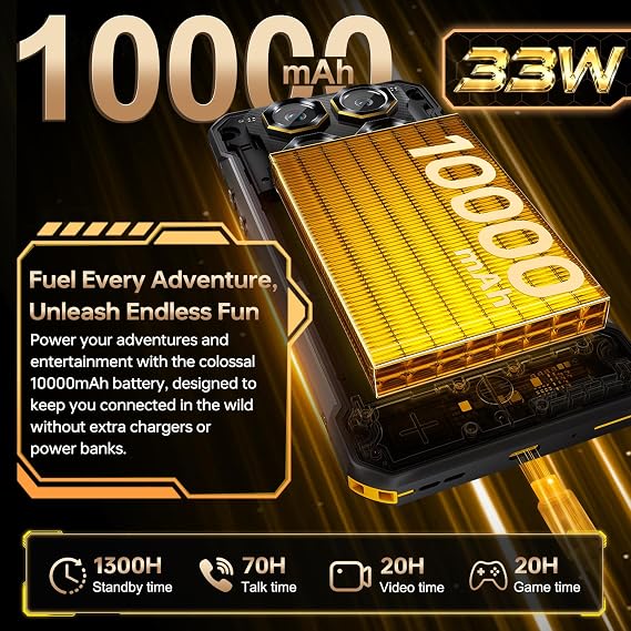 OUKITEL WP60 Rugged Smartphone Android 16, 7.2/120Hz, 24GB+512GB, MTK G100