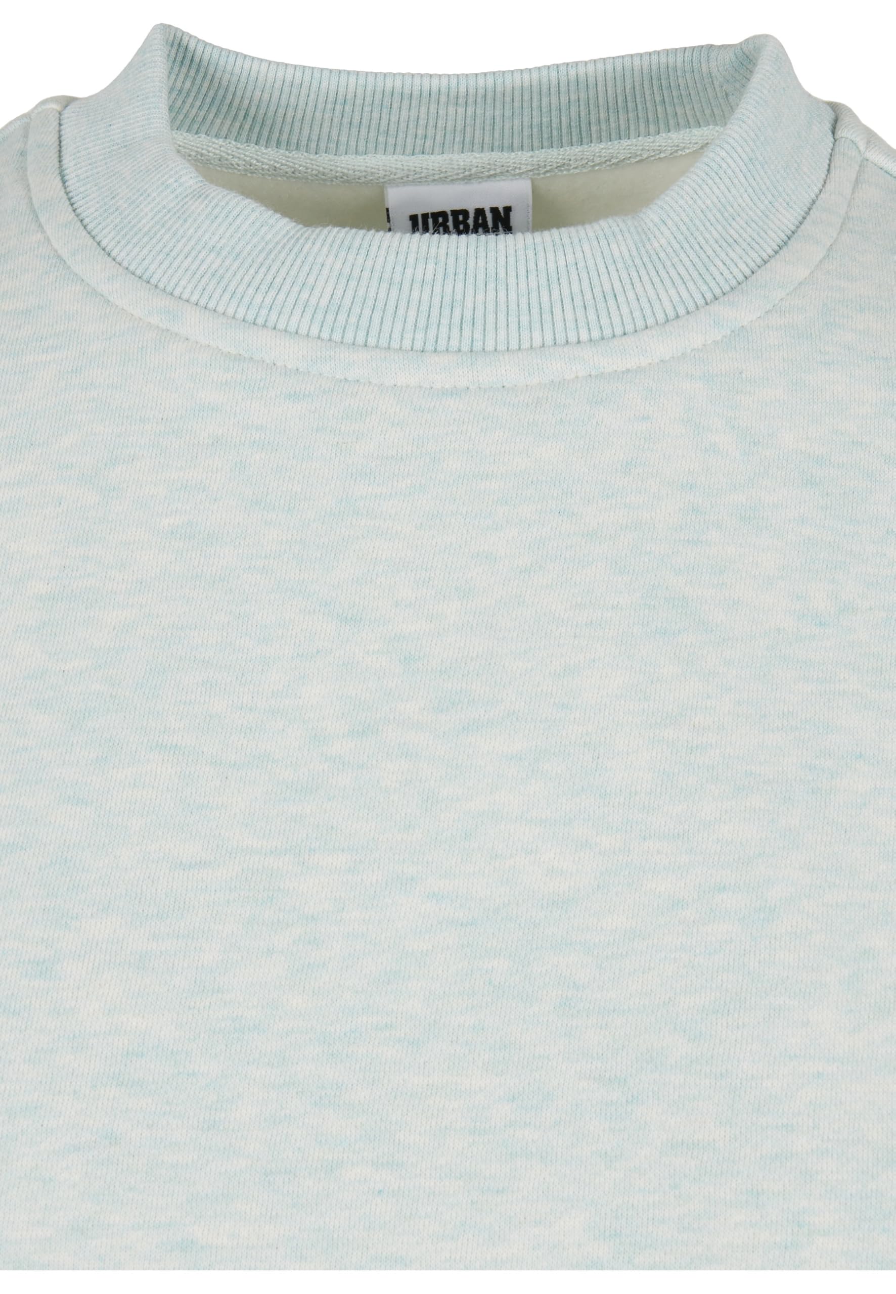 Urban Classics Damski sweter damski, oversize, kolorowy okrągły dekolt, Aqua Melange, 3XL
