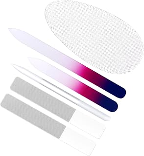 Cobee Glass Nail Files, 6 Pcs Crystal Nail File Set - Gradient Nail File, Nano Polishes Nail File, Nano Foot Scrubber, Cuticle Trimmer for Natural Manicure Nail Removing Callus, Dead Skin, Dry Cracked