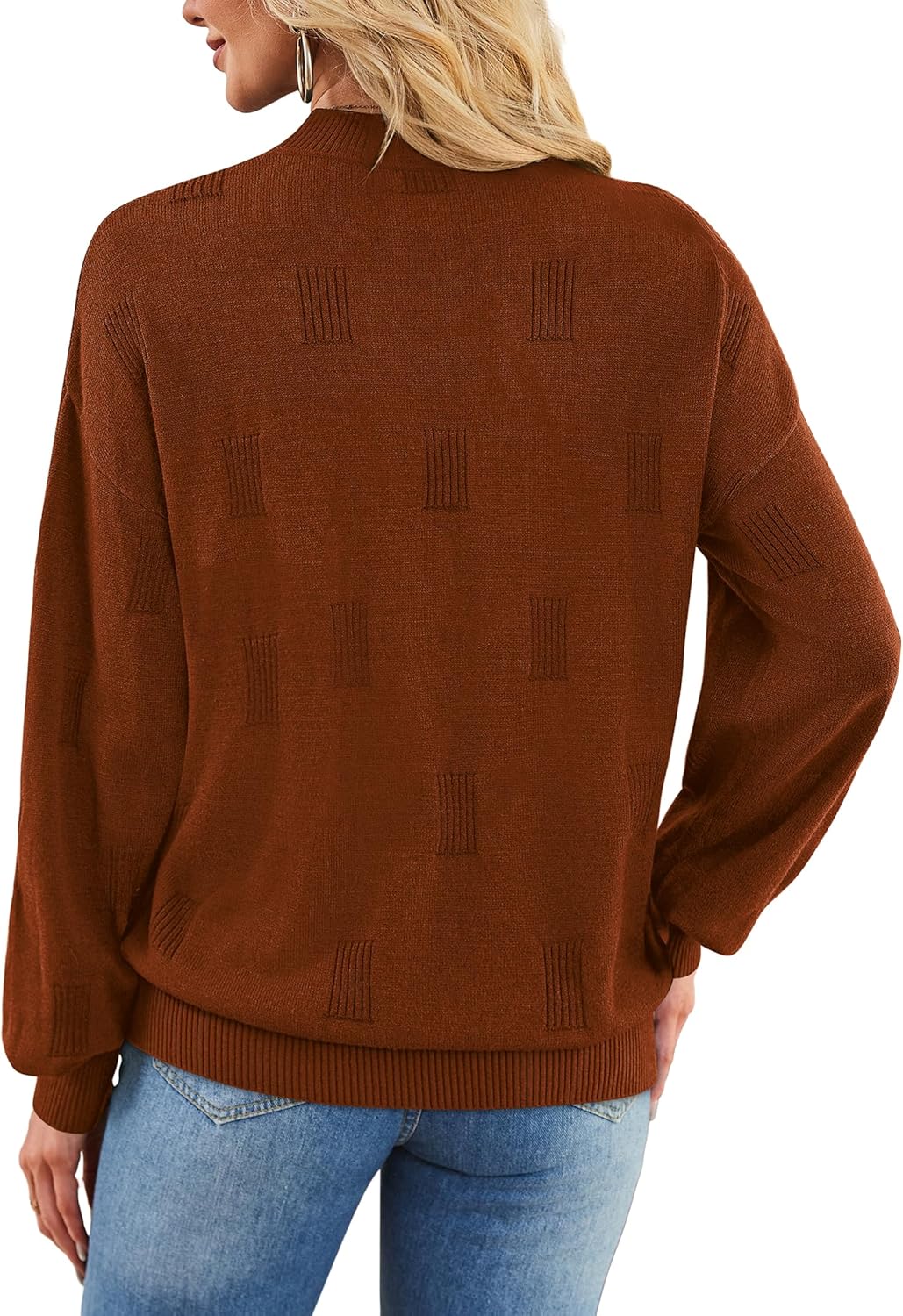 XIEERDUO Womens Sweaters Pullover Knit Sweater Turtleneck Long Sleeve Shirts Fall Fashion 2025 - Image 5