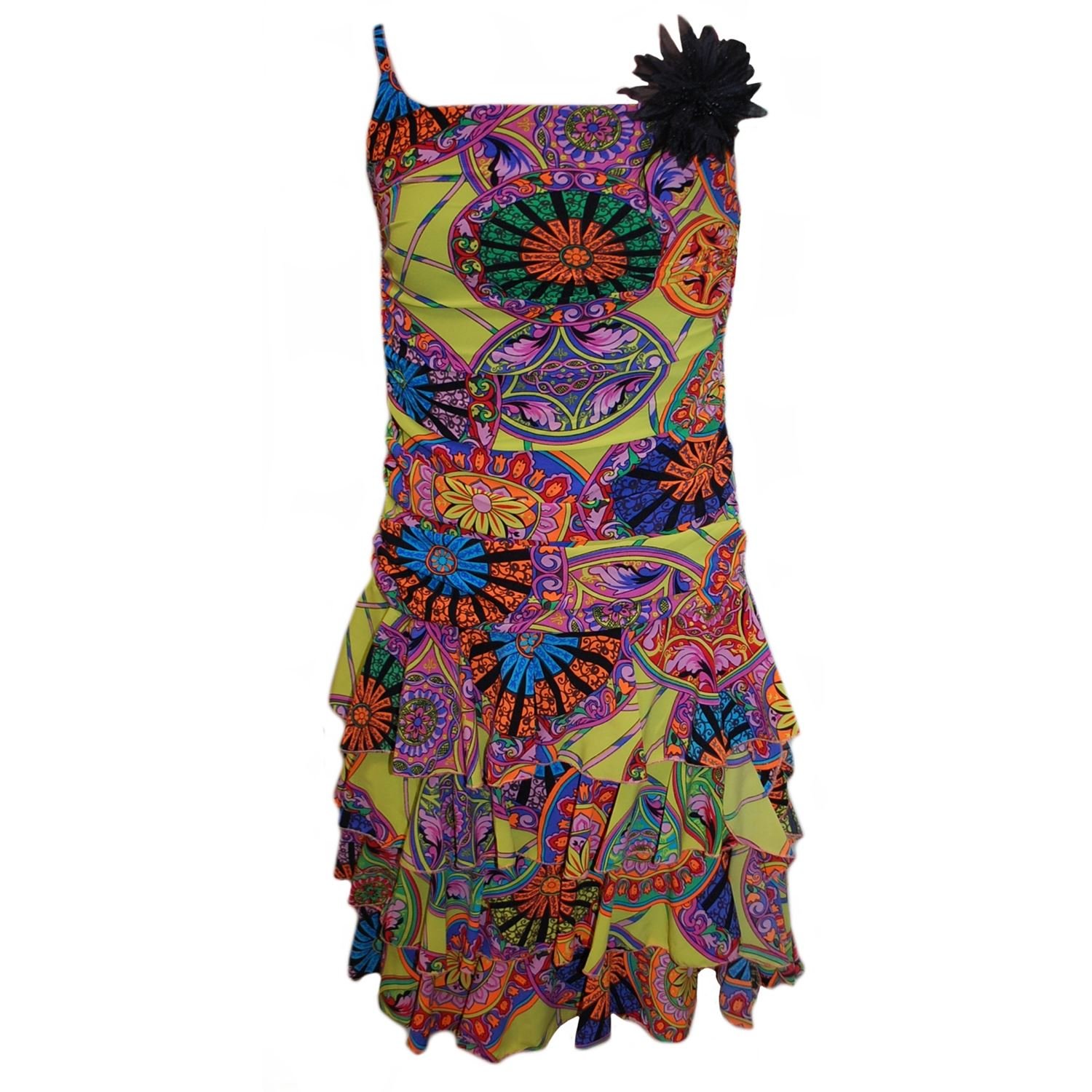festliches Kleid Festkleid Mädchenkleid, grün-Gemustert, Größe 176