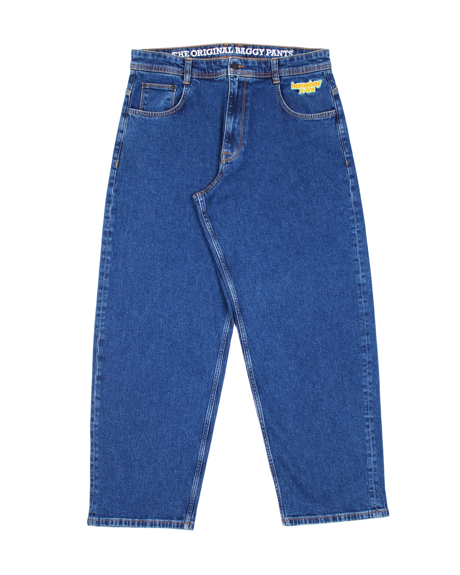 Homeboy Unisex X-Tra Monster Denim Pants, Washed Blue, 29 L30
