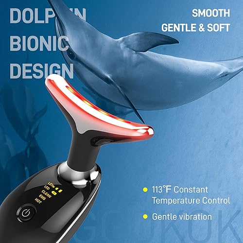 Miniatura 4 de LXRX 7-Color Led Beauty Device for Face&Neck, 3-Mode Face Massager Tool, Skin Care Facial Massager, Black