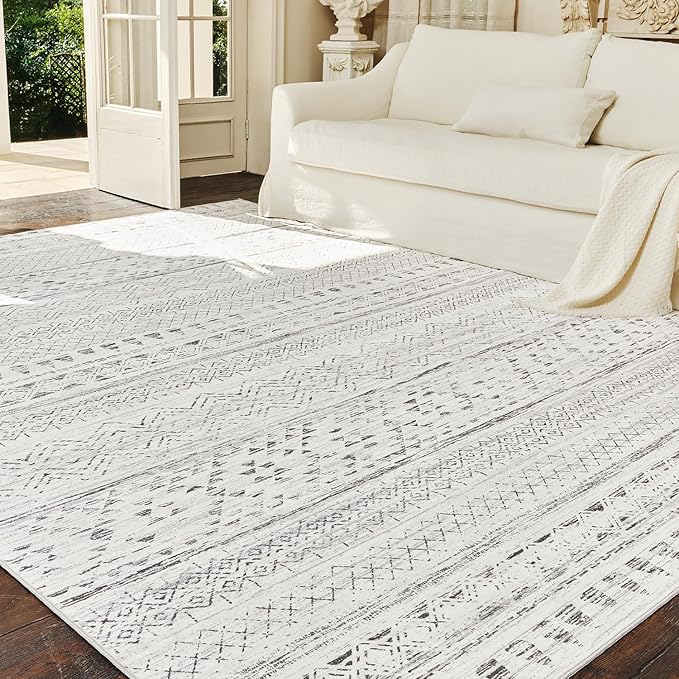 Amazon.com: 8x10 Area Rugs for Living Room Rugs, Washable Rug Neutral ...