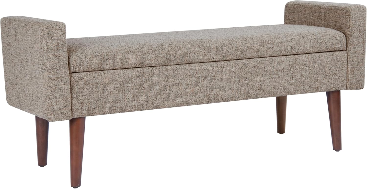HomePop Fulton Storage Bench - Midtone Gray Fabric
