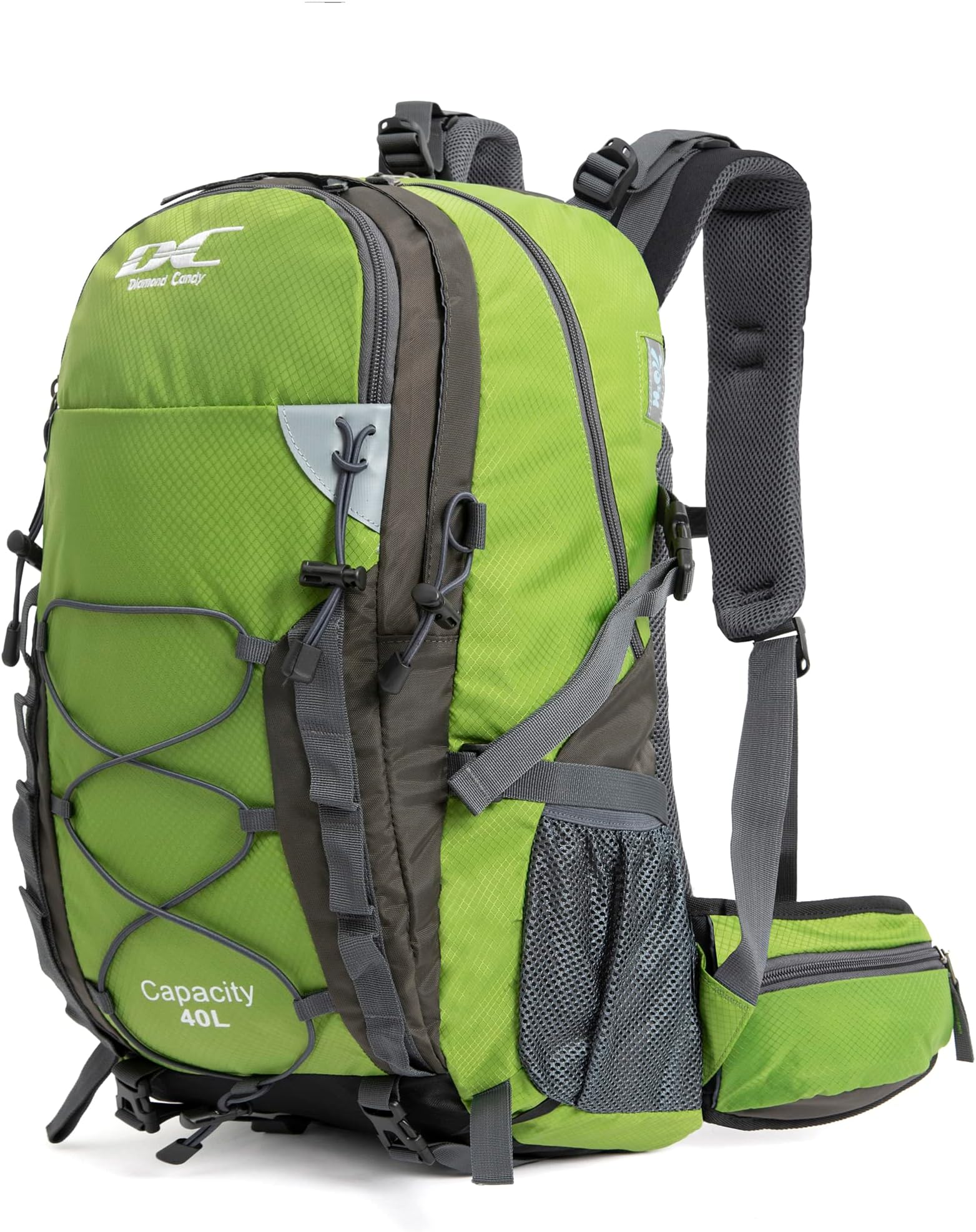 Diamond Candy 40 Litre Outdoor Hiking Climbing Rucksack Backpack Casual Women's Ultralight Waterproof Outdoor Hiking Bags Cycling Men’s Riding Travel Bag - Green -
