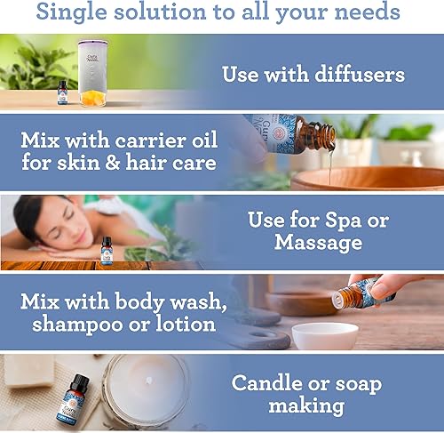 Miniatura 7 de GuruNanda Aceite esencial calmante para dormir, aceite de aromaterapia 100% puro, natural y sin diluir para difusores, promueve la calma y la