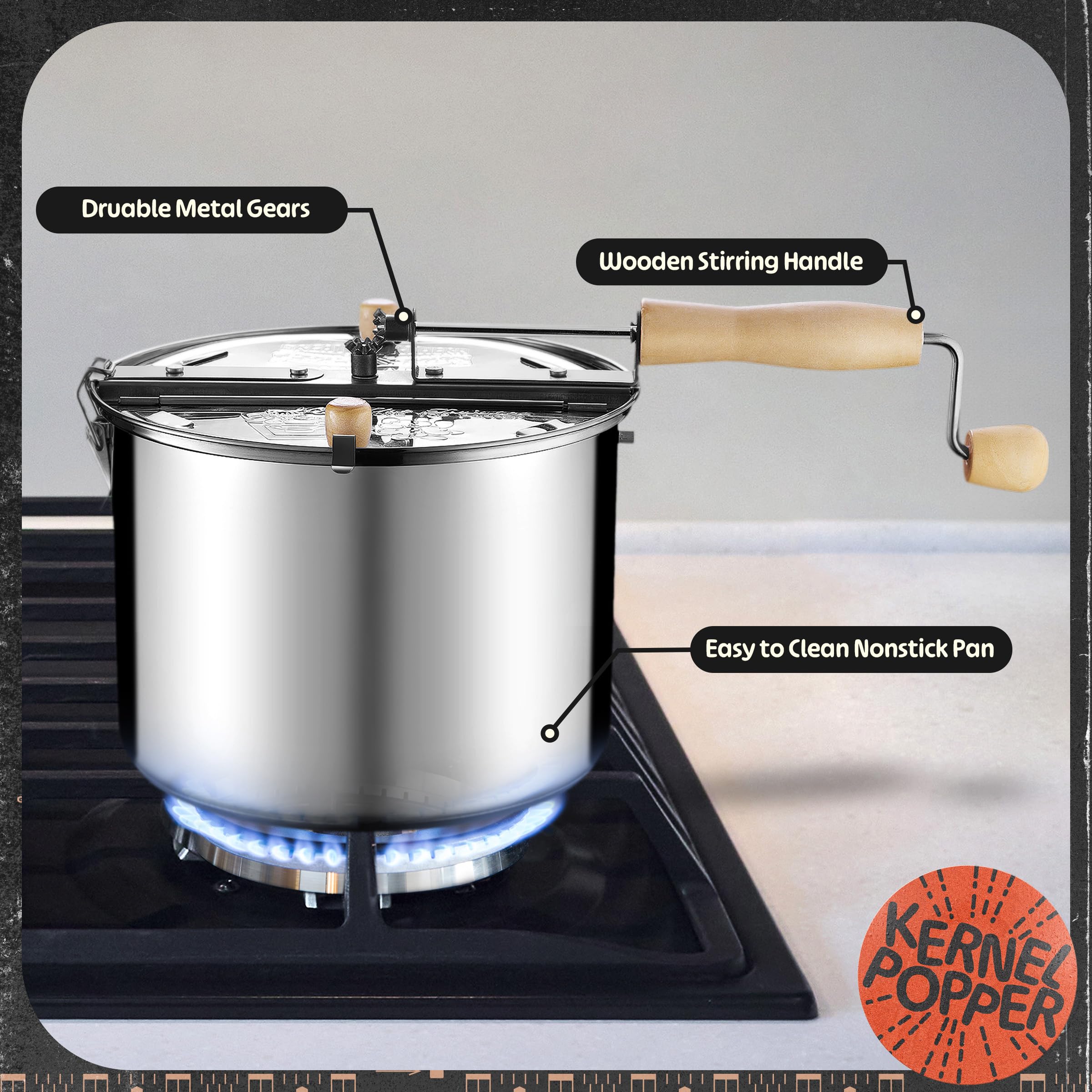 Great Northern Popcorn Popper - Stainless Steel -2