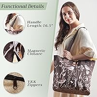 Vista 234 de Maison d' Hermine Bolsa de lona para mujer, bolsa de lona de algodón reutilizable para el hombro, bolsas de comestibles a granel con asa para 01