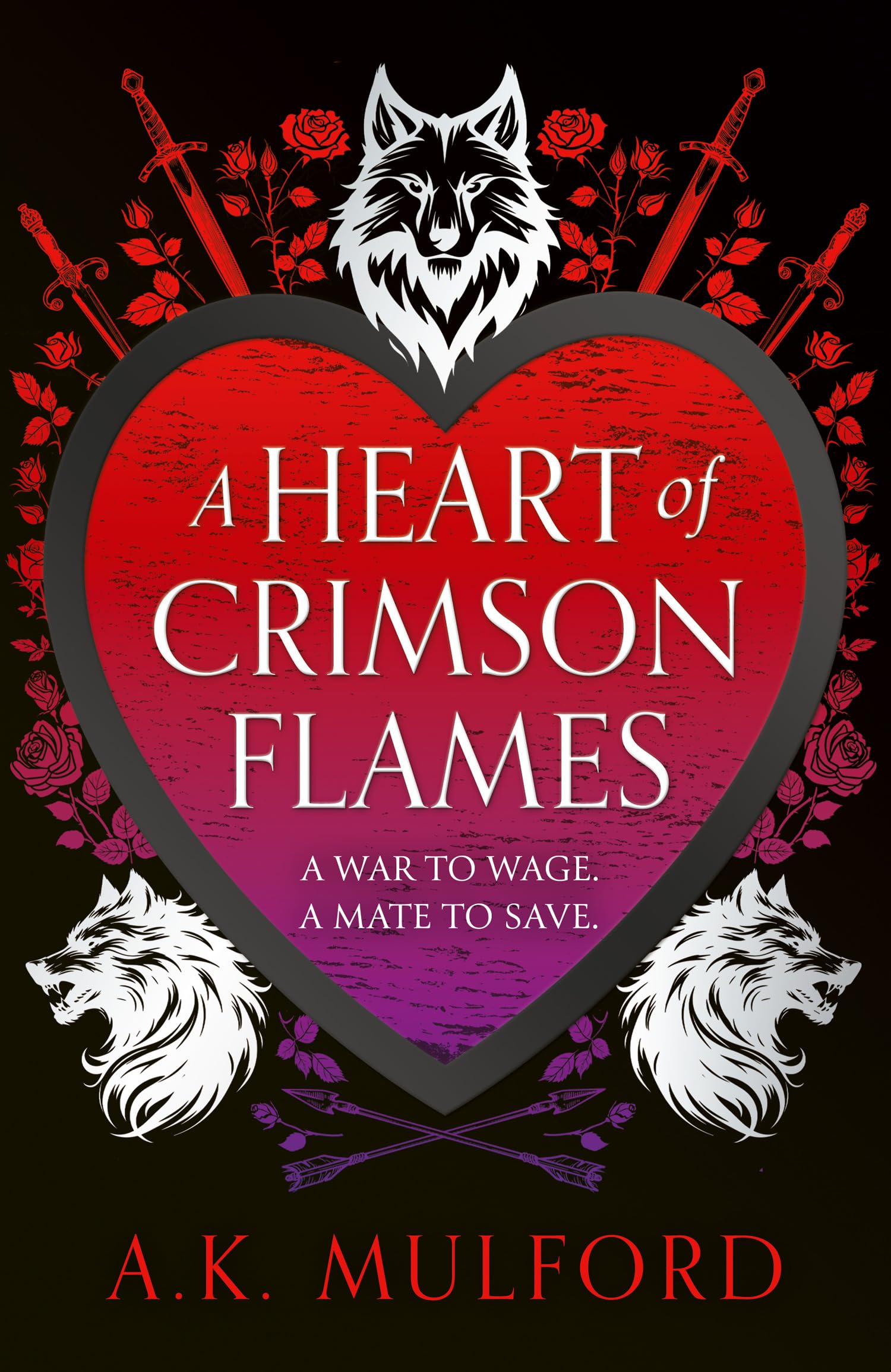 A Heart of Crimson Flames by A.K. Mulford (Hardback Book)