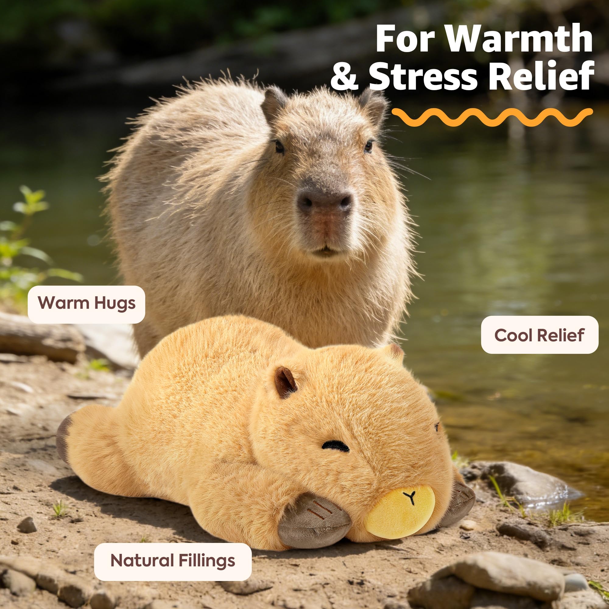 shownicer Knuffeldier, capibara, Kawaii Capybara, pluche kussen