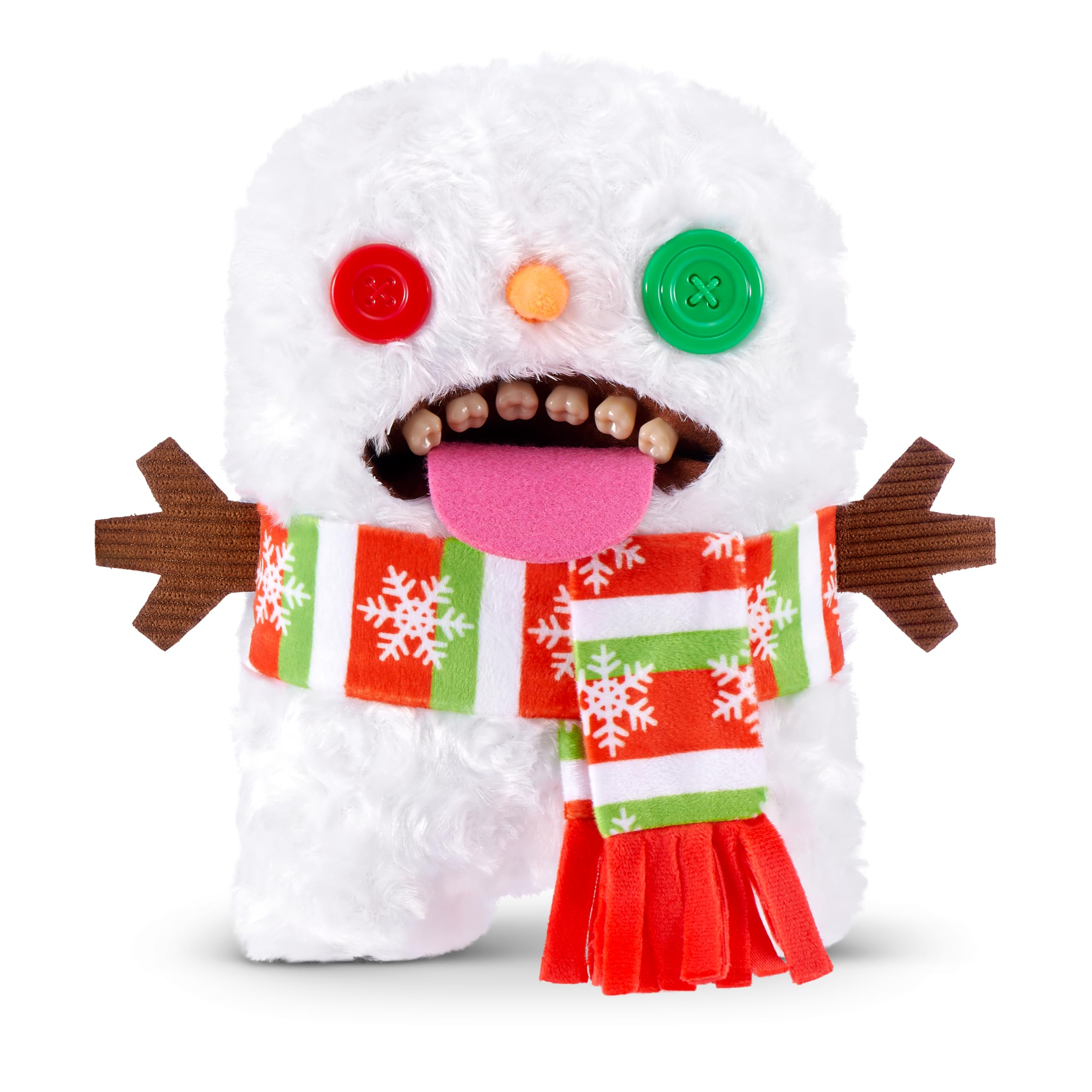 Fuggler Festive Fuggs 9 Inch Series 2 Plush Collectible Toy (Snowgah Boogah) by ZURU Featuring Funny Ugly Monster Designs with Holiday Style Details, Perfect for Fans, Collectors, and Gifting