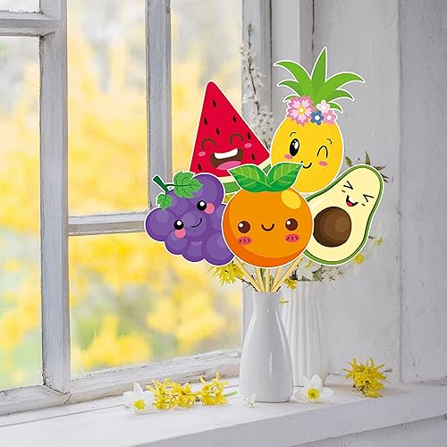 Miniatura 7 de Tutti Frutti Centros de mesa de fiesta, 24 piezas, decoración de mesa de frutas de verano para tutti con temática de frutas tropicales frutales para