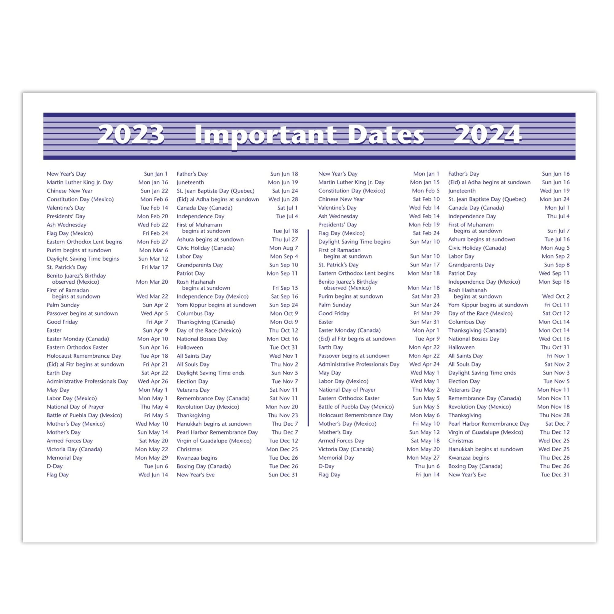 ATAGLANCE 2023 Desk Calendar And Base, FlipAWeek, 5