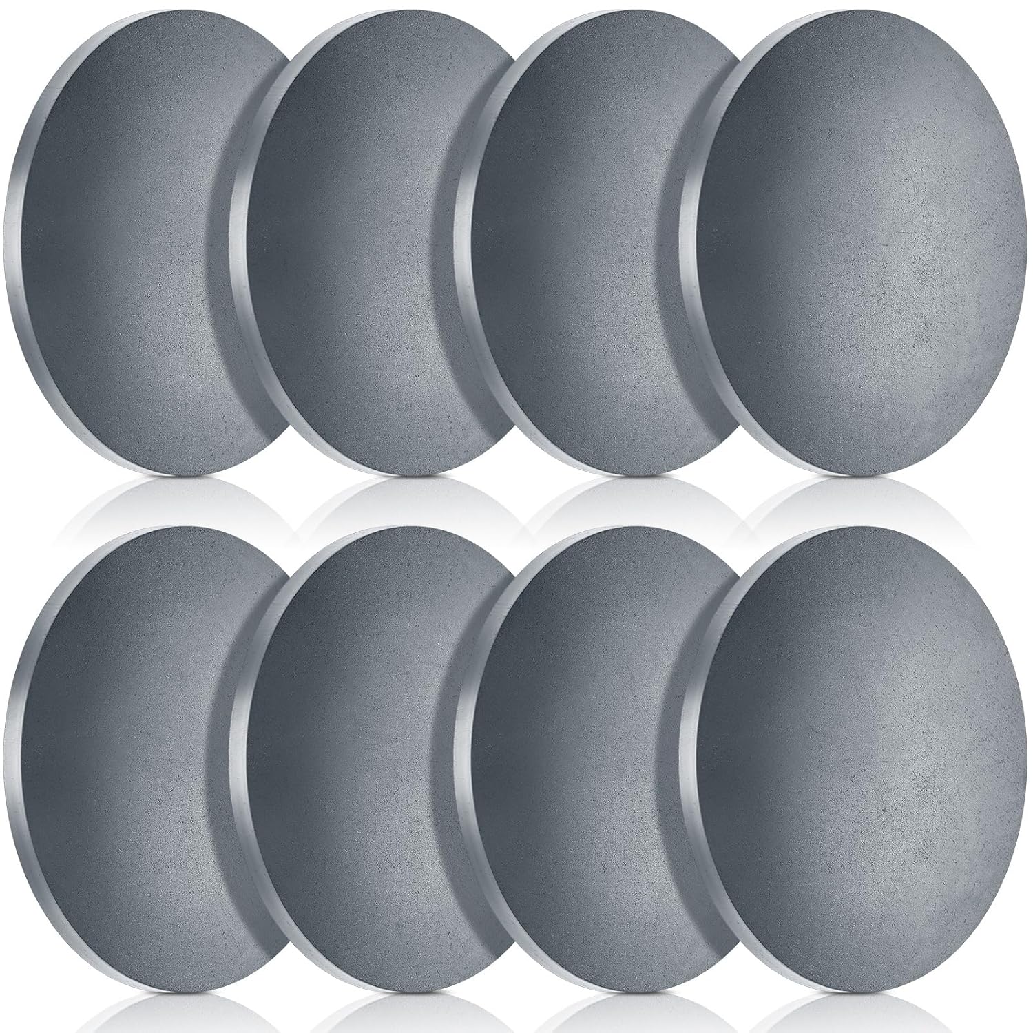 Therwen 8 Pack Hot Rolled Steel Plate 1/4" x 4" Diameter Circle, Weldable A36 Steel Sheet 4 Inch Round Base Sheet for Architecture
