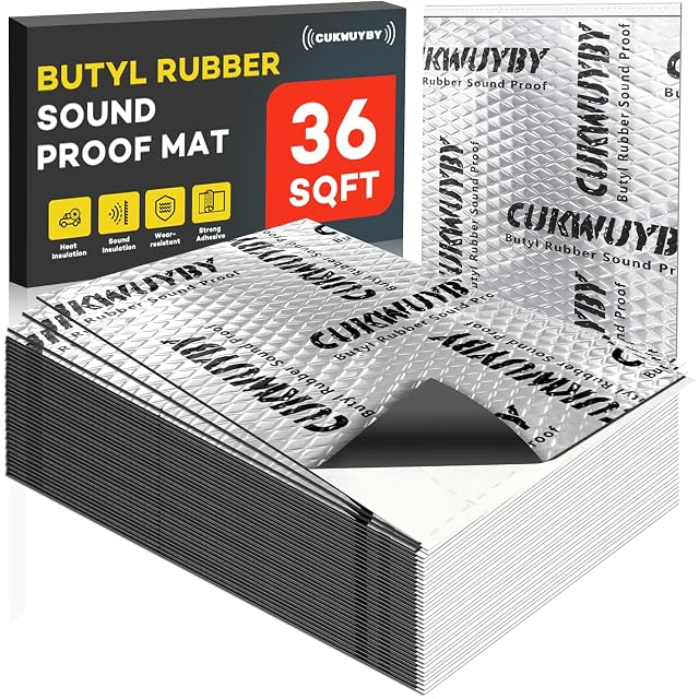 Sound Deading Material for Cars 80mil 2mm 36 sqft 3 4 sqm Car Sound Deadening Mat Butyl Automotive