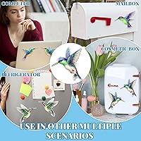 Vista 6 de Eersida 16 imanes de colibrí para puertas mosquiteras de doble cara, adhesivos magnéticos decorativos para ventanas, patios, puertas correderas