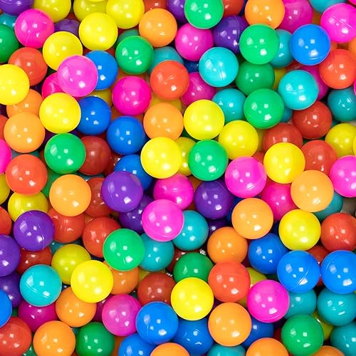Markdang 170 bolas de bolas con bola de plástico a prueba de aplastamiento gratis para bebés y niños pequeños, 8 colores brillantes con bolsa de