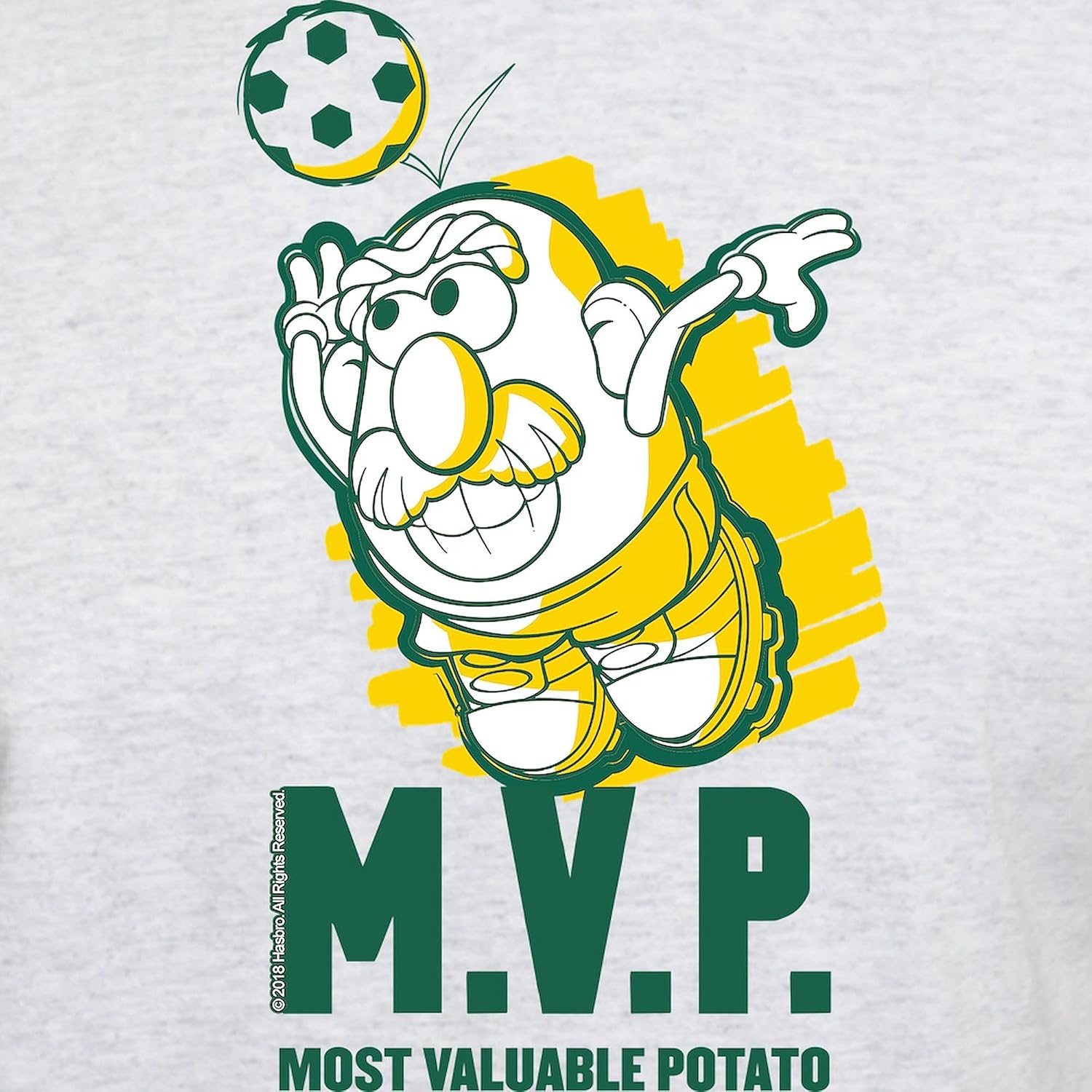 CafePress Mr. Potato Head MVP Light T Shirt Men's 100% Cotton, Classic Graphic White T-Shirt
