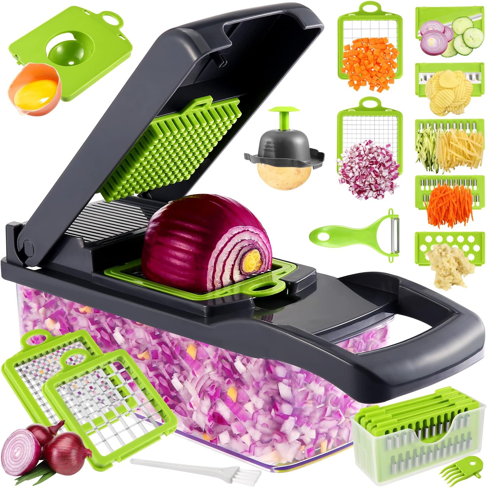Dicer Pro Diamant Obst- Und Gemüseschneider 16 In 1 Gemüseschneider, Gemüse Schneider, Mandoline Gemüsehobel