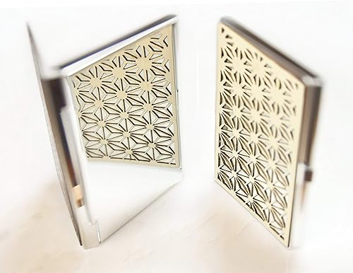 Miniatura 4 de Gold and Grain Detroit  Professional Wood Business Card Holder Case, Stainless Steel Slim Credit Card ID Holder RFID Blocking Metal, Sleek Travel