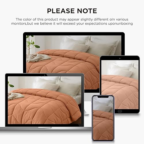 Miniatura 46 de Bedsure Edredón Queen – Edredón tamaño Queen para todas las estaciones, relleno de edredón alternativo de plumón ultrasuave y prelavado con 4