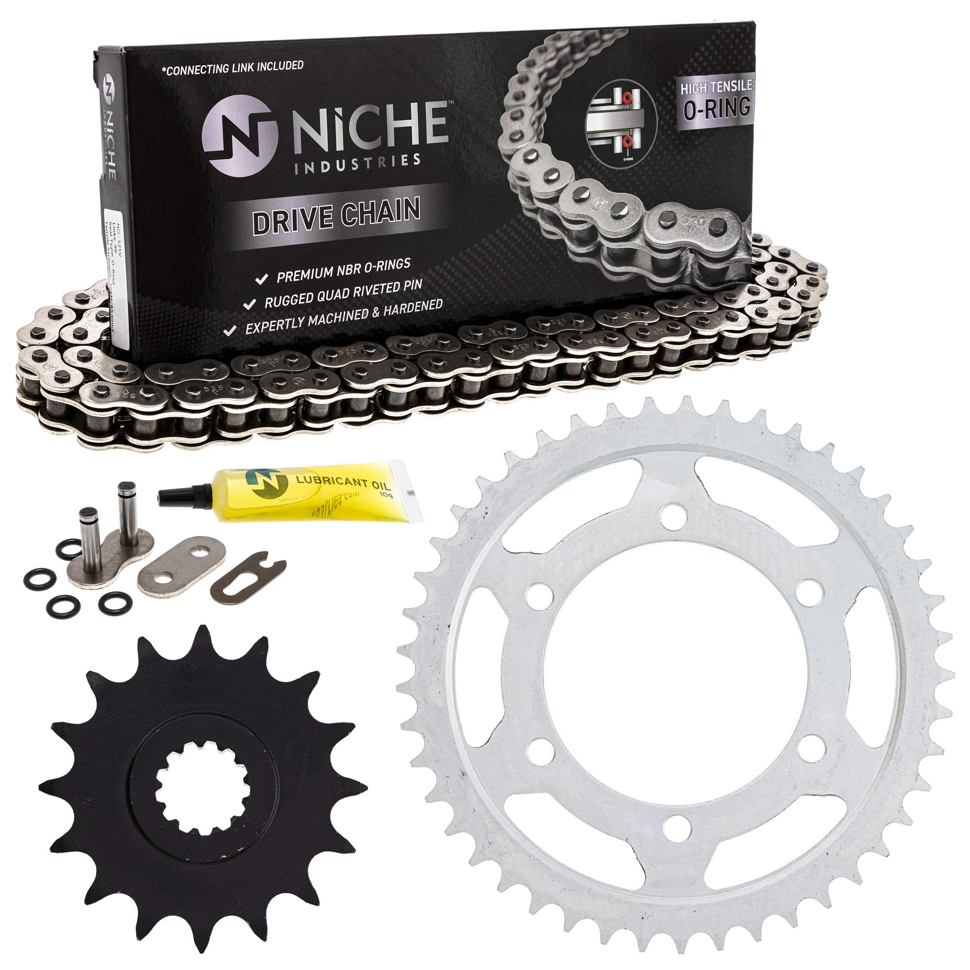 NICHE Drive Sprocket Chain Combo for Yamaha YZF-R6 Front 16 Rear