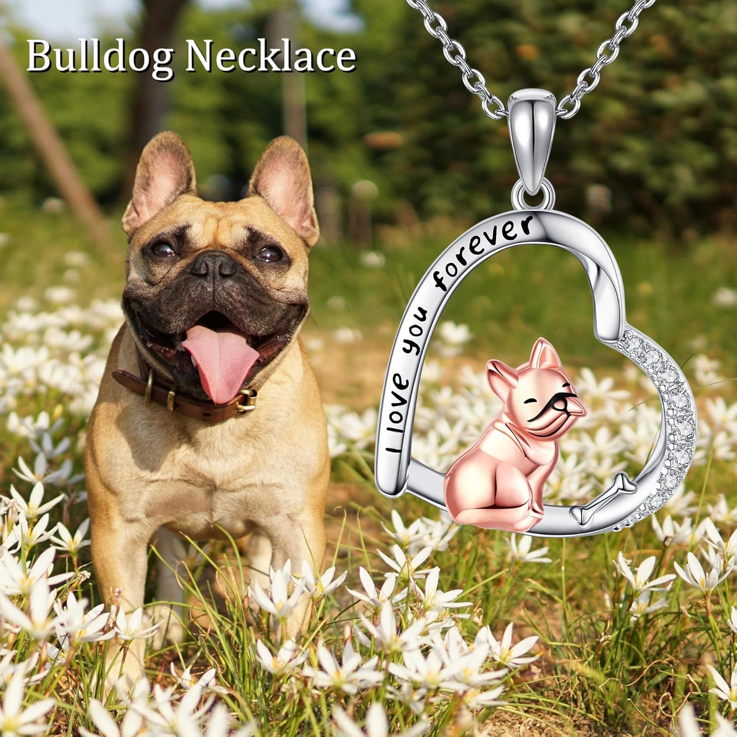 MONGAS Dog Necklace Women Sterling Silver Animal Heart Pendant Jewelry Gifts for Women - Image 6