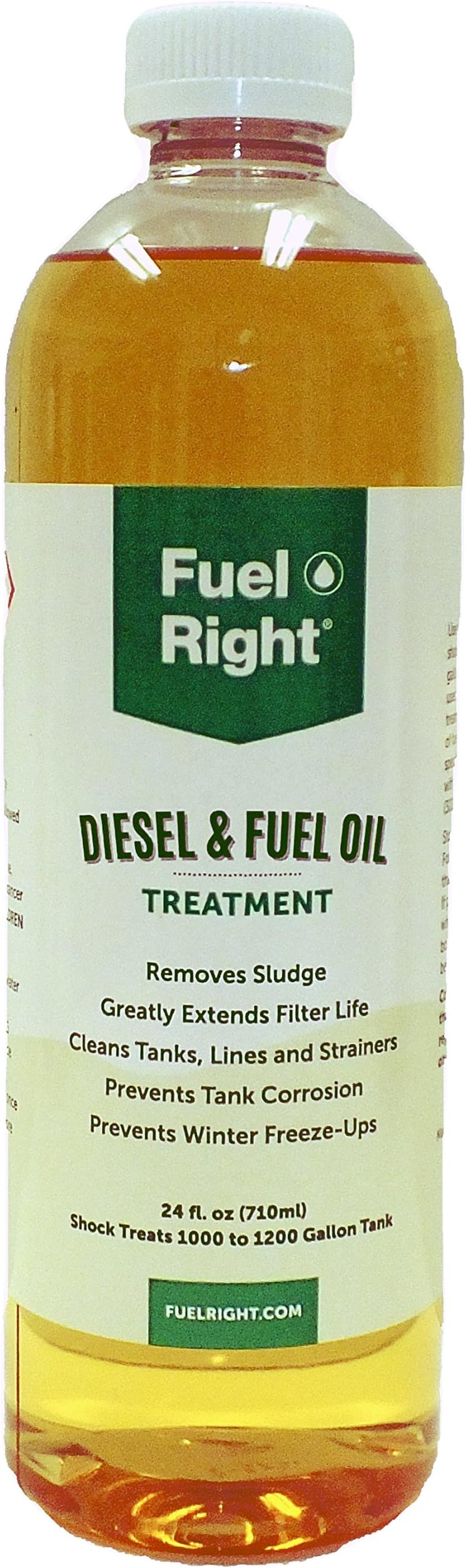 Fuel Right - Diesel and Fuel Oil Tank Treatment Additive - Cleans Tanks, Prevents Corrosion, Dissolves Sludge and Prevents Fuel Freeze-Ups, 15K 24 oz Bottle