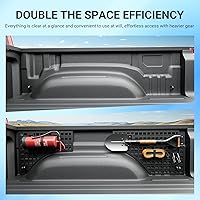 Vista 3 de Panel Molle Lateral de Cama de 5.7 Pies Compatible con Sistema de Panel Molle de Cama de Camión RAM 1500 19-25 Sistema de Repuesto para Accesorios