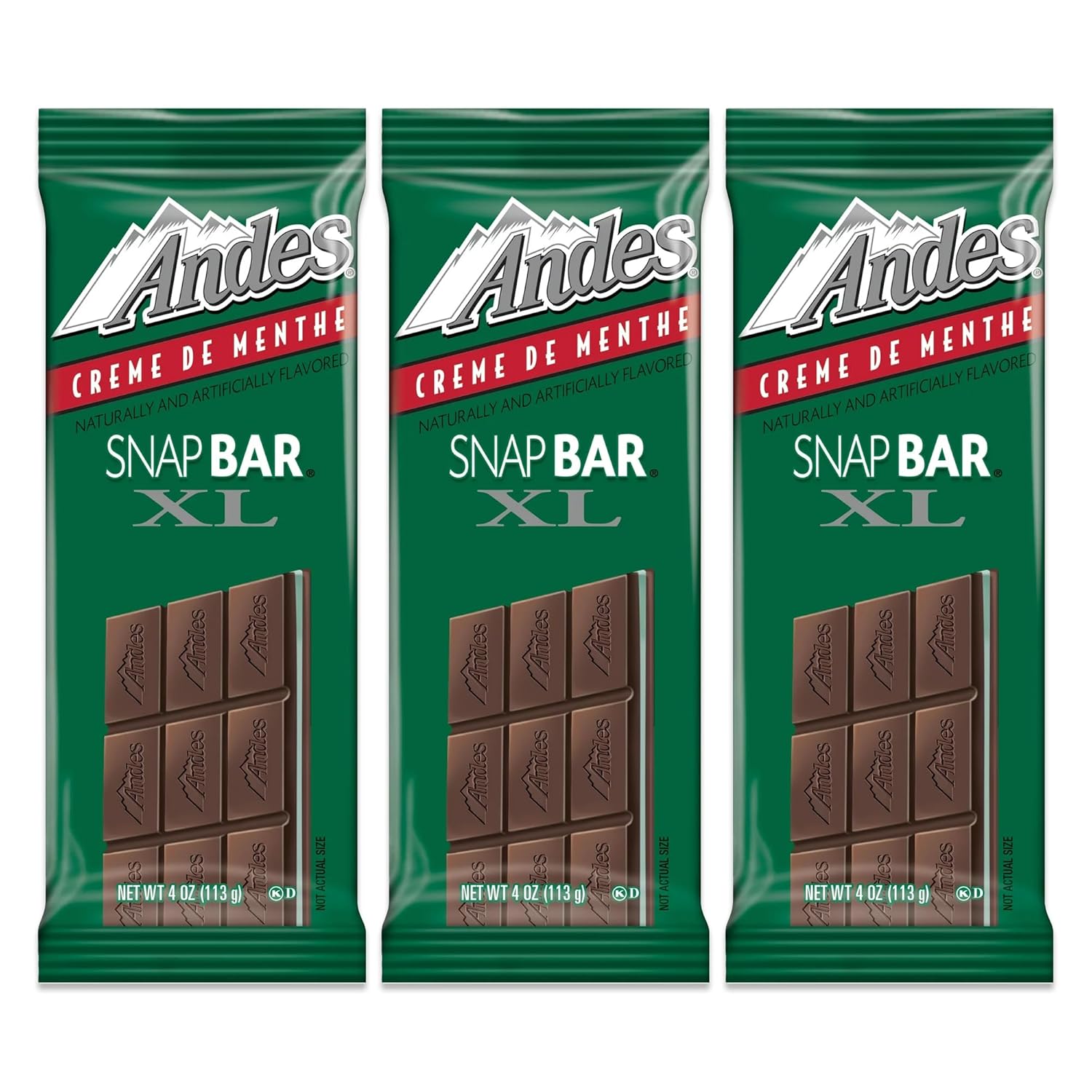 Andes Creme De Menthe XL Snap Bar 3 Pack, Andes Mints Bulk