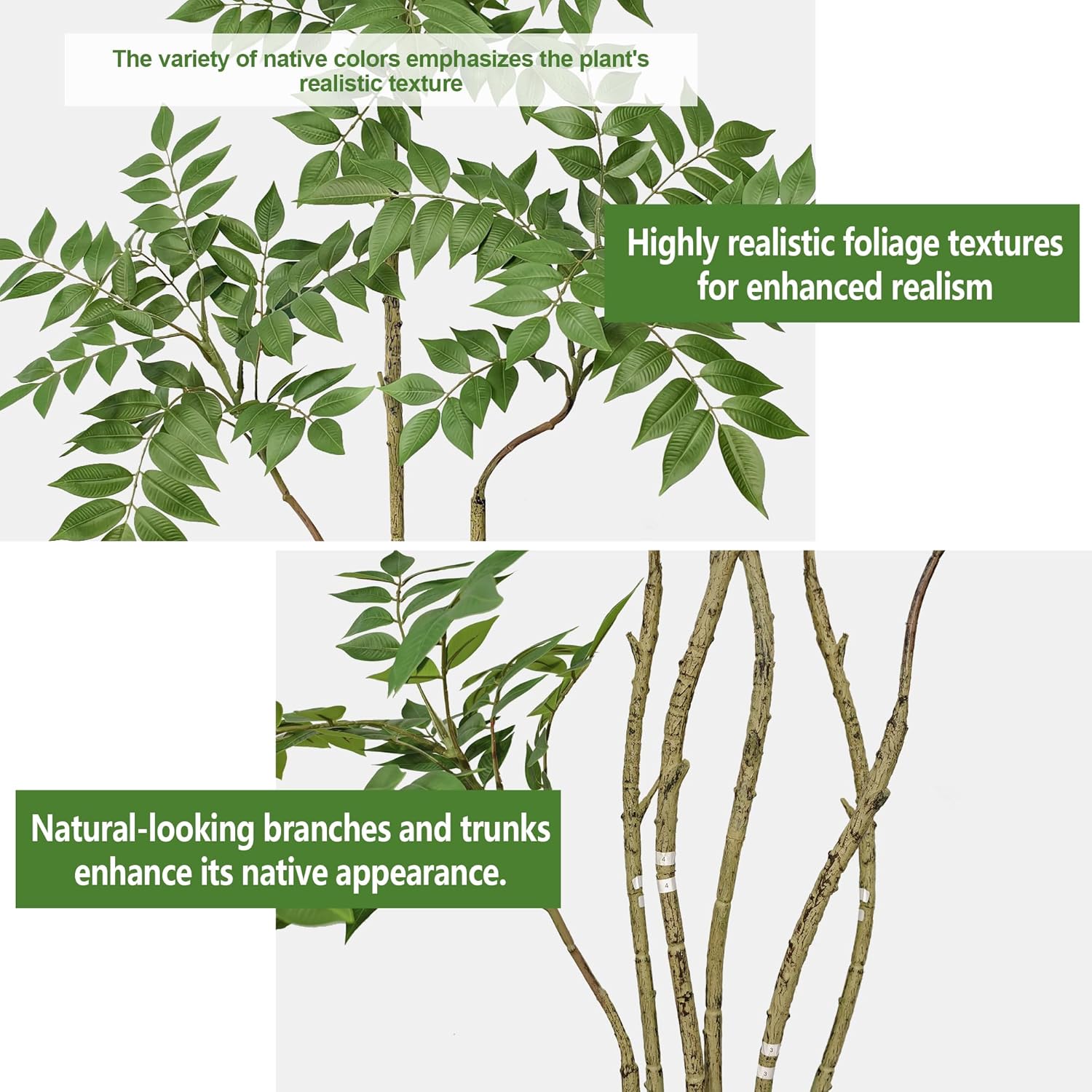 6 Ft Faux Tree,Artificial Trees for Home Decor Indoor,Tree Decorations Outdoor,Trees Live Plants Outdoor,Artificial Trees for Outdoors,Artificial Tree Indoor for Living Room Bedroom Office Bathroom