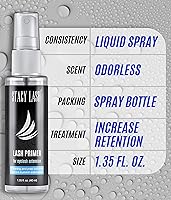 Vista 5 de Pegamento de extensión de pestañas extra fuerte Evolution de 0.3 fl oz y extra Bonder 0.5 fl oz y imprimación/limpiador 1.4 fl oz - Stacy