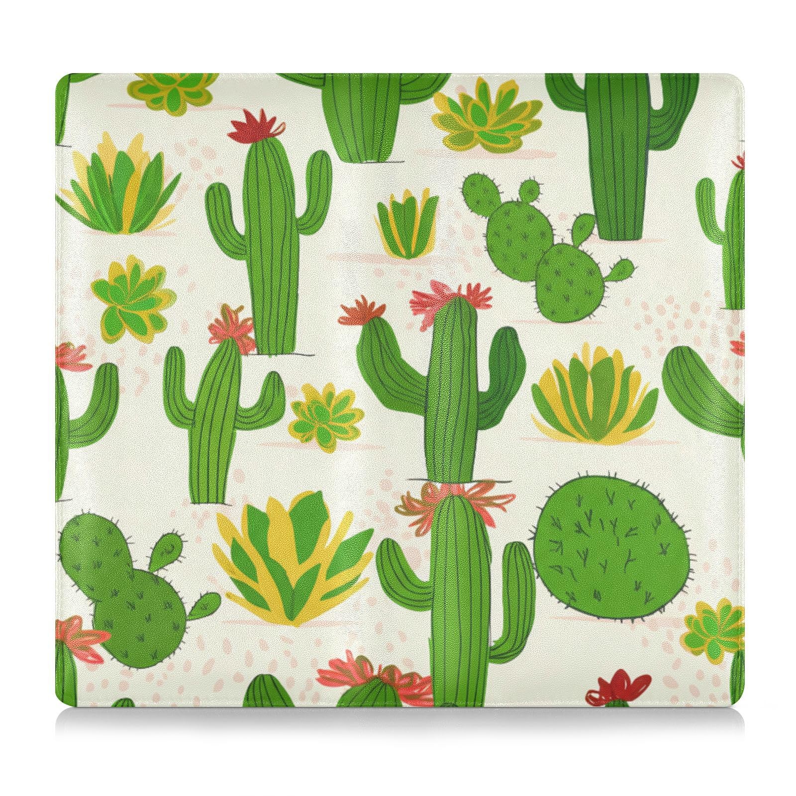 BURSTDDY Green Cacti Leather Car Registration and Insurance Holder,Registration and Insurance Card Holder Glove Box Car Organizer Car Document Holder for Cards, Driver License